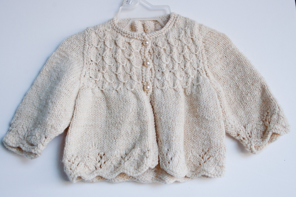 HandKnit Smocked Baby Sweater in HandSpun Merino Wool & Silk – Nancy ...